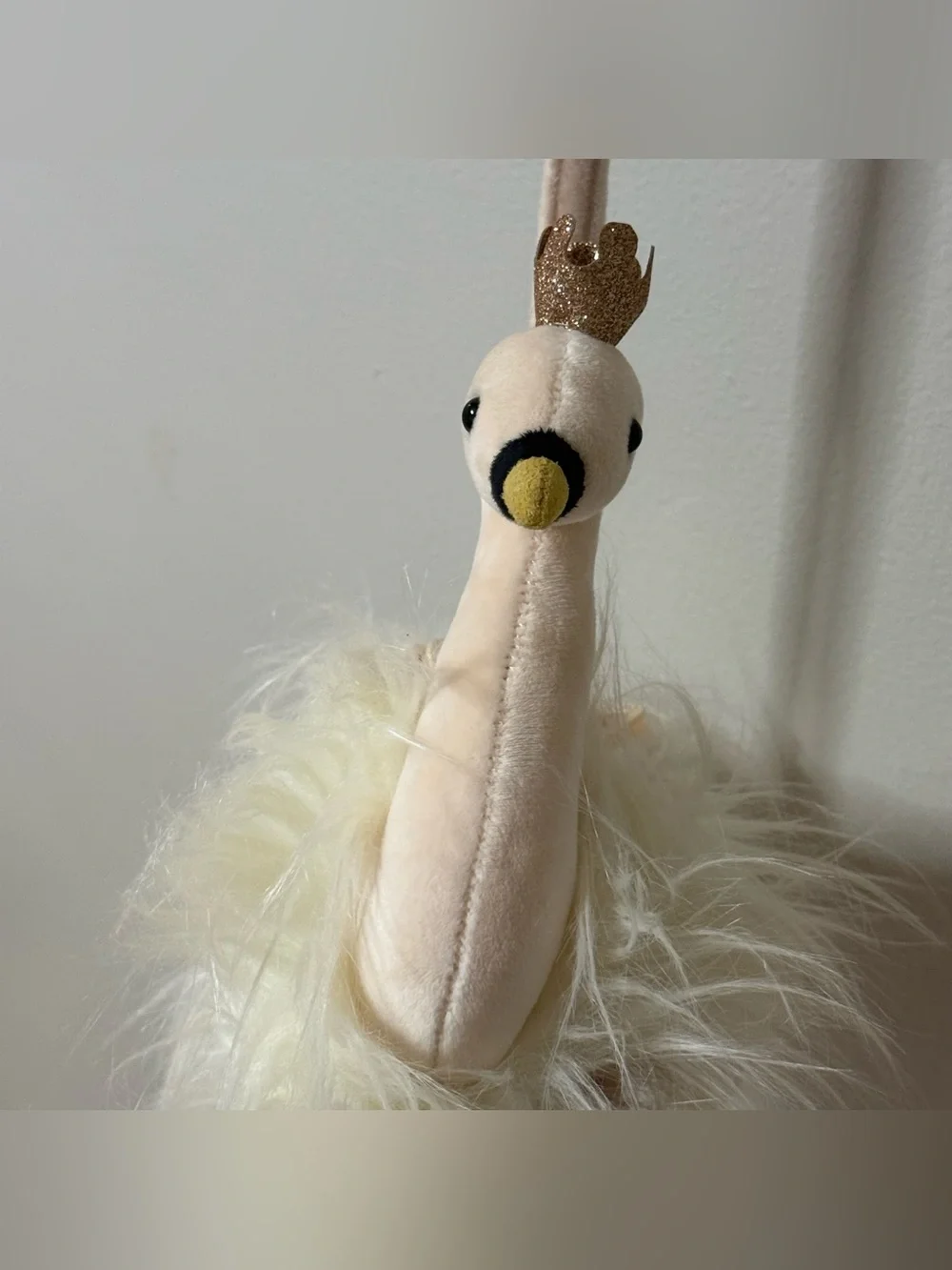 Jellycat London Fancy Princess Swan Fluffy Plush Tiara Fancies Bag